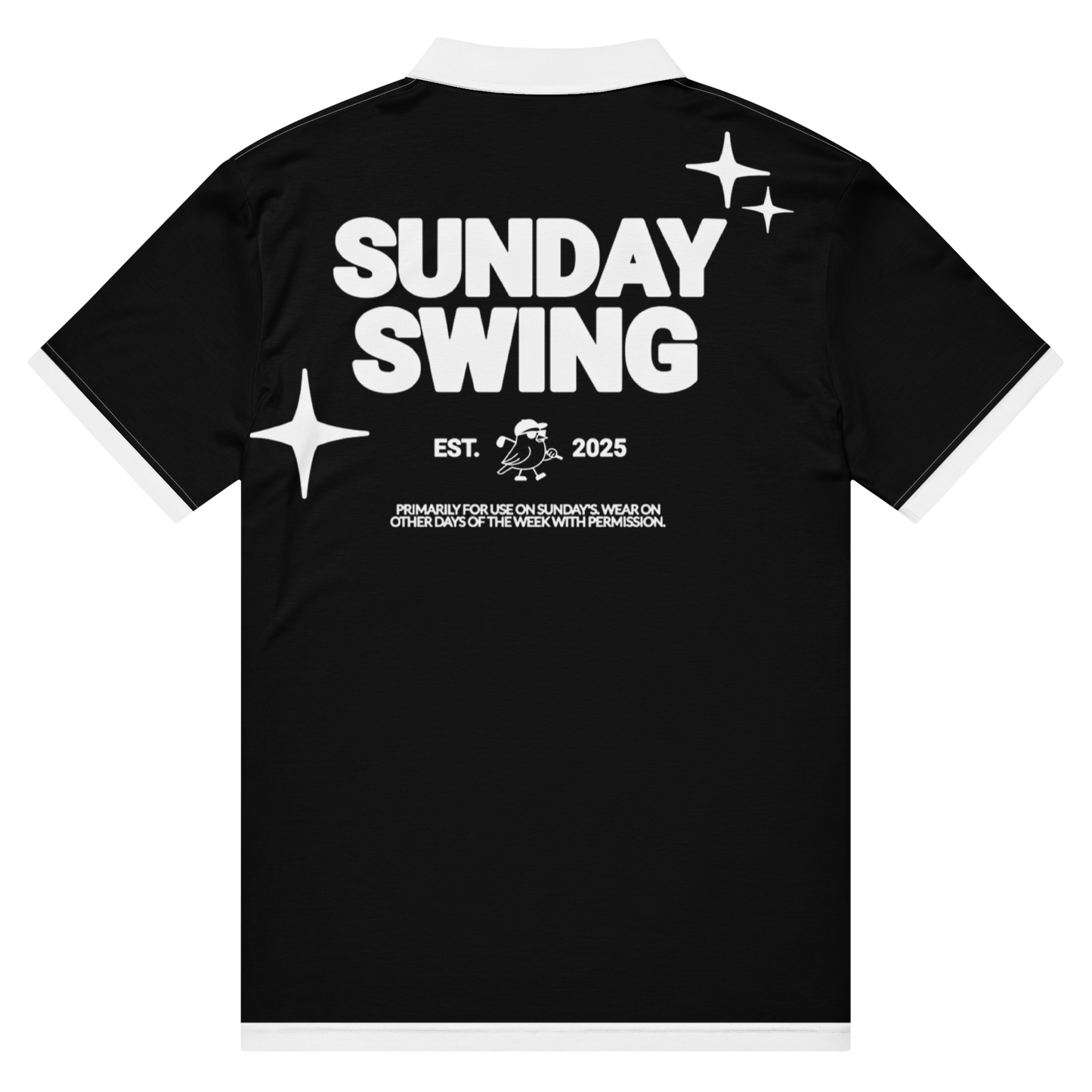 "Sunday Swing Black Out" Polo